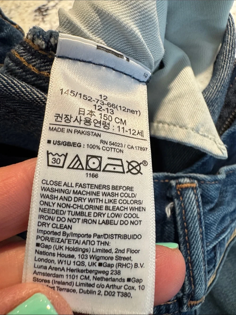 Gap Classic Teen Carpenter Jeans - Blue